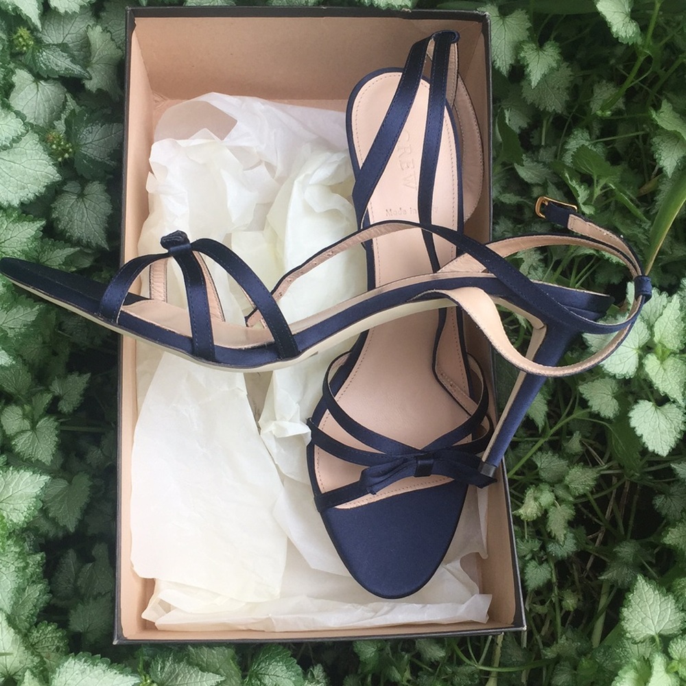 J.Crew Satin Bow Sandals